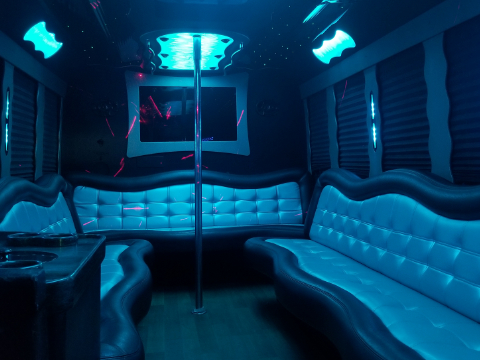Luxury Houston Party Bus Interior